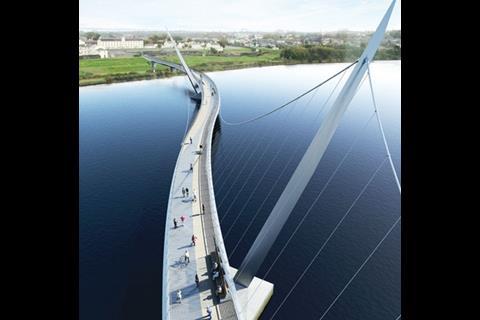 Wilkinson Eyre has won a design competition for the “Peace Bridge” in Derry, Northern Ireland